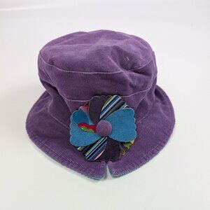 The Children's Place Corduroy Bucket Cloche Hat Giant Flower Detail NWOT 4-6